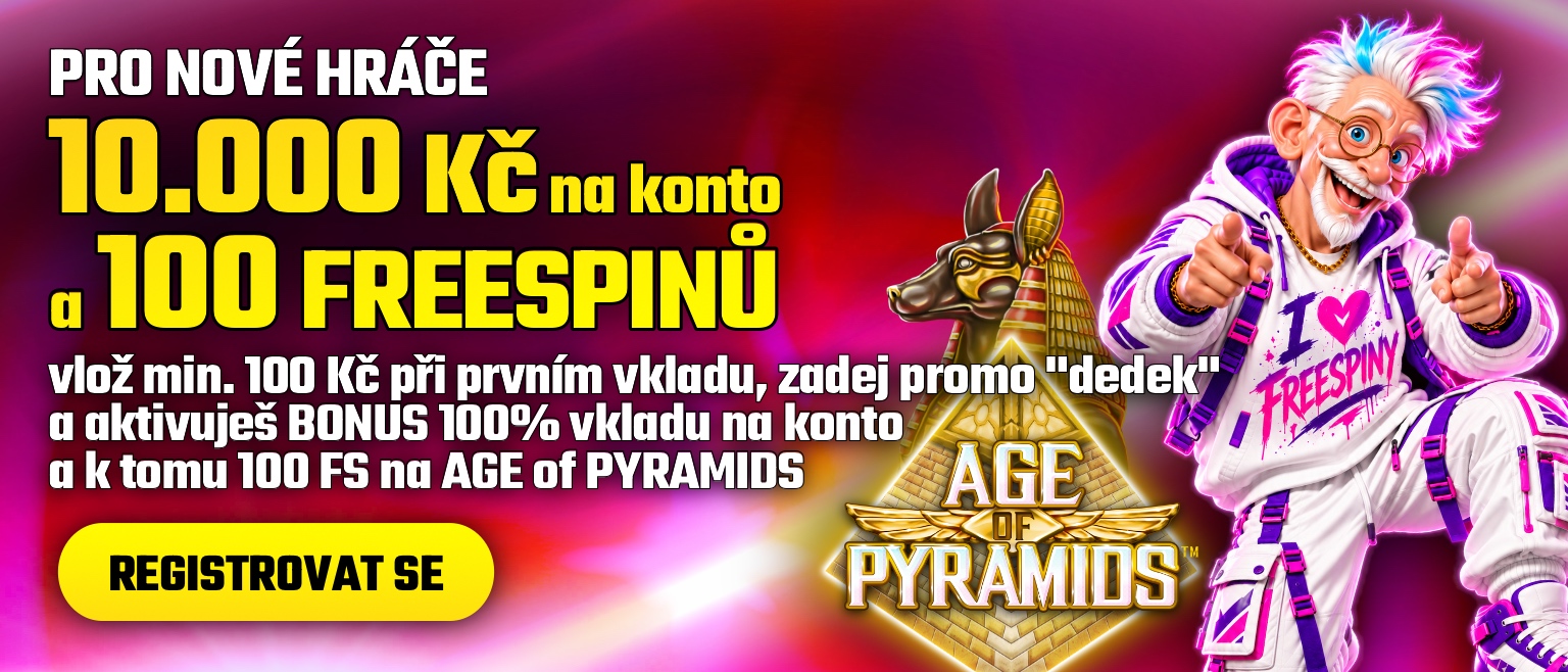 Bonus za první vklad a registrační bonus na Age of Pyramids od Synot